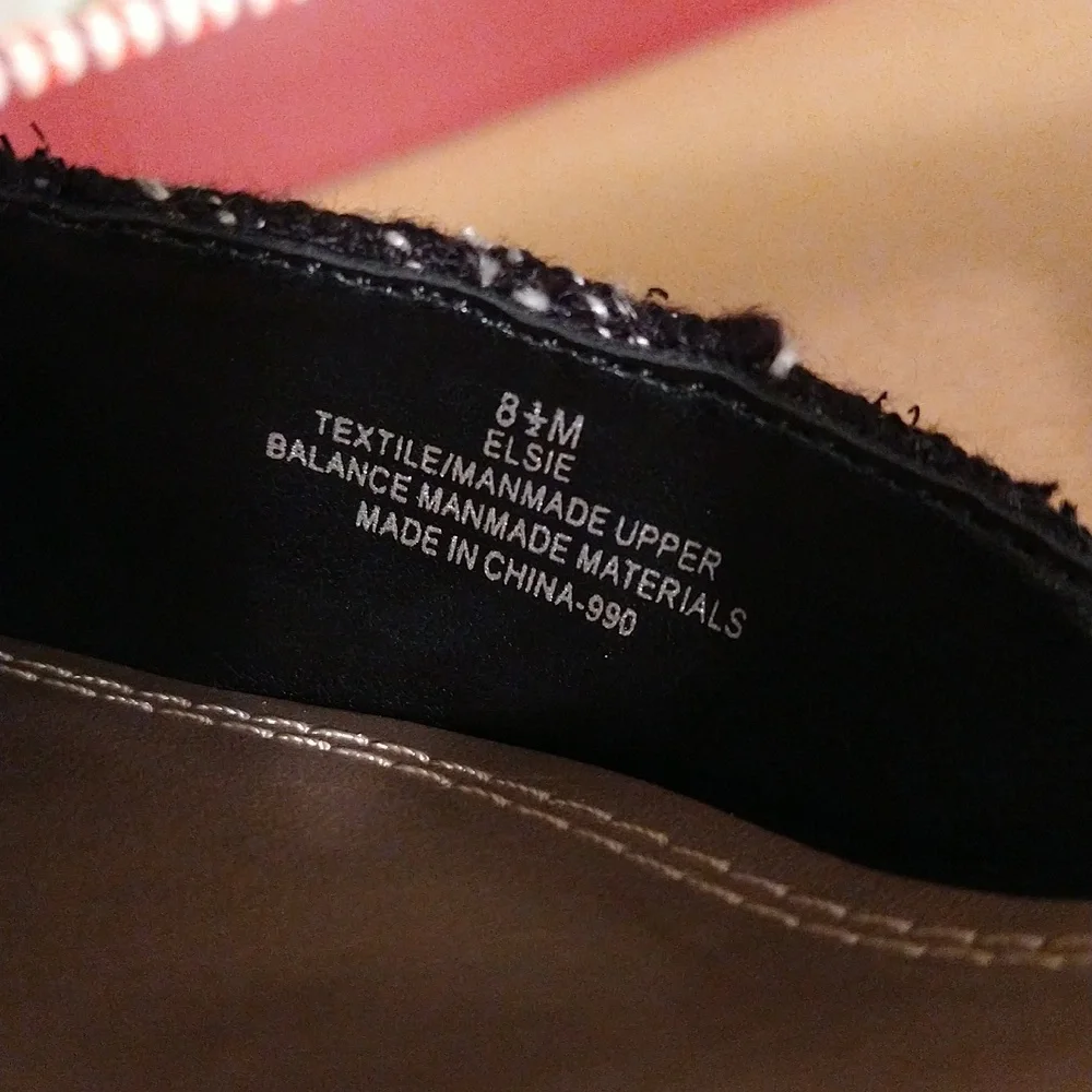 NIB dressbarn woven black and cream slingbacks Sz 8.5 - Picture 8 of 8